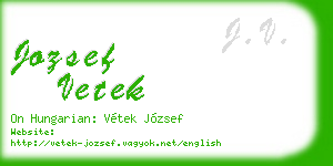 jozsef vetek business card