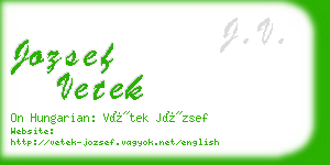 jozsef vetek business card